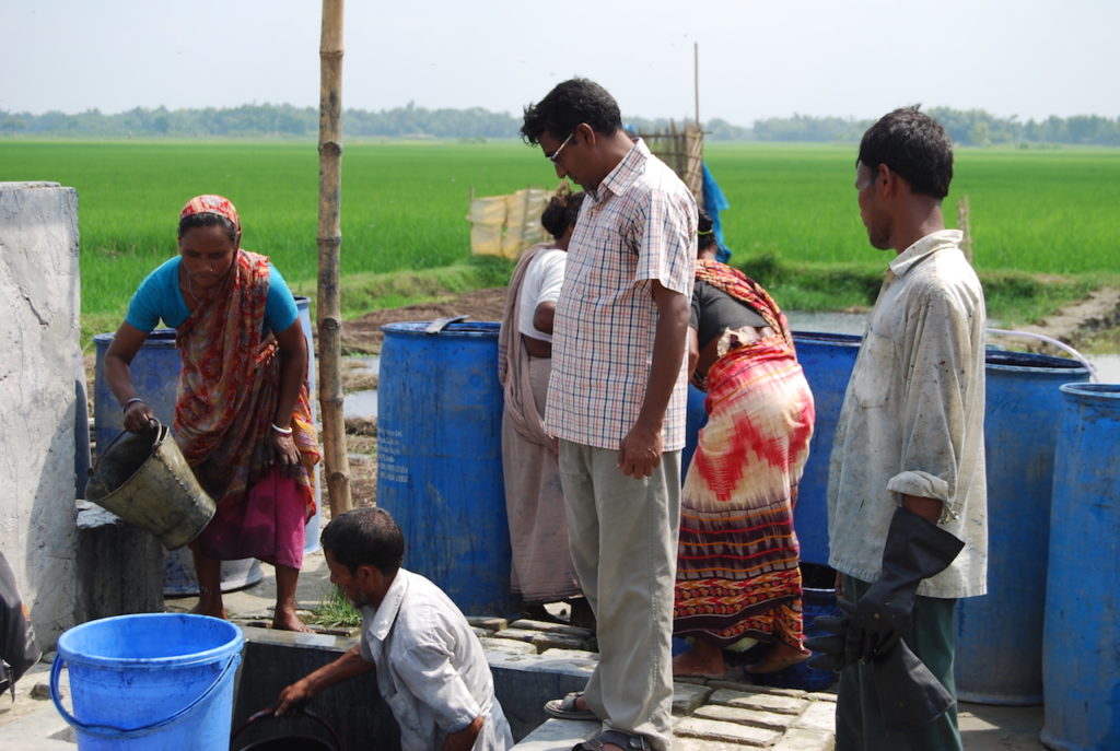 Cheking indigo processing quality. Photo Credit: AD Roy